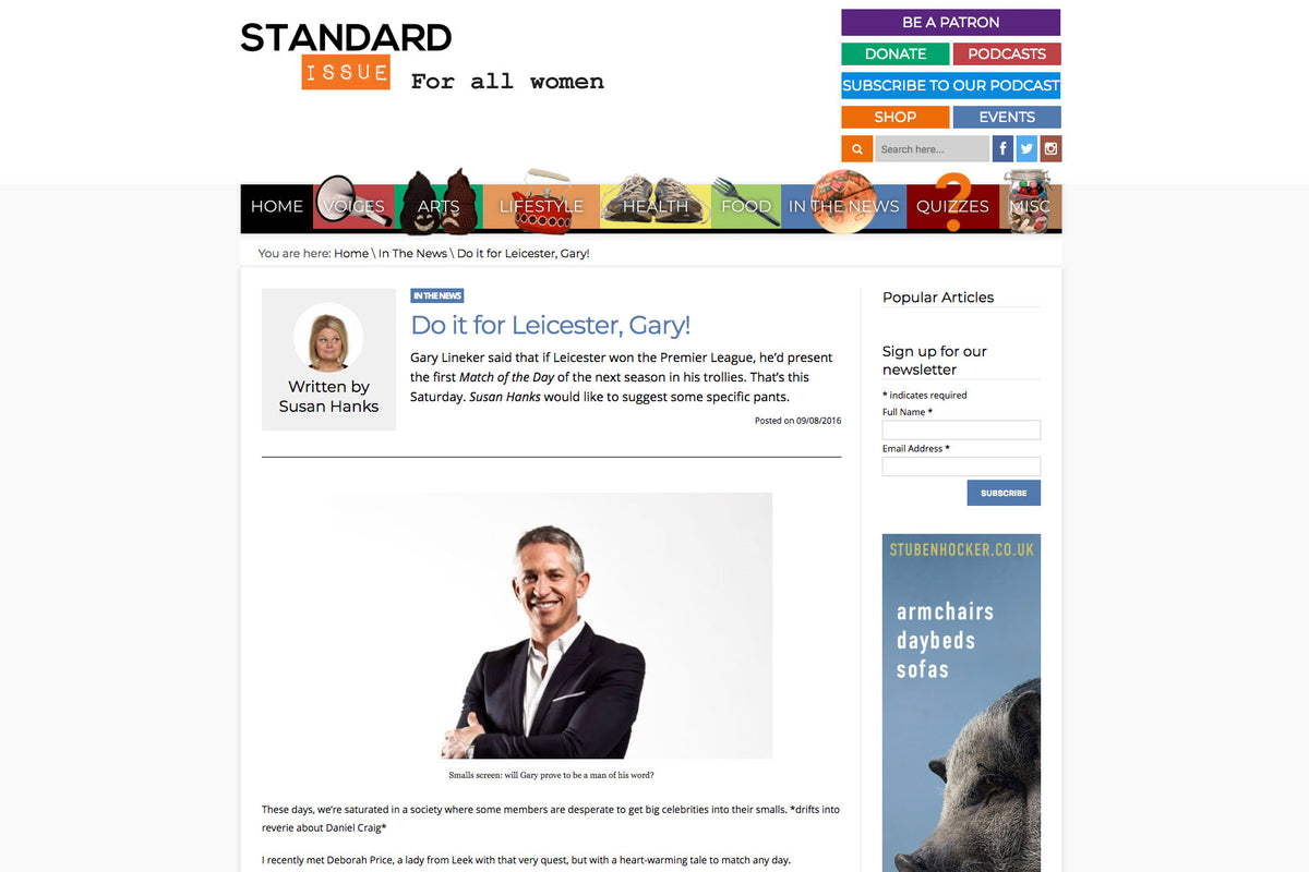 Standard Issue magazine British Boxers