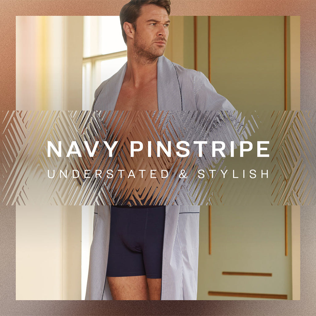 Understated & Stylish – our new Navy Pinstripe collection