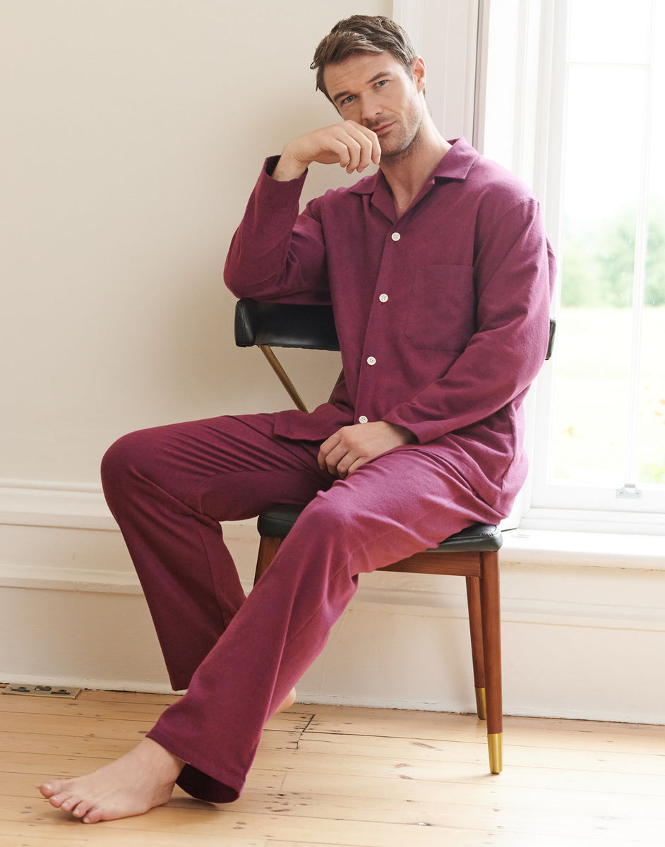 Arran 24 Herringbone Brushed-Cotton Pyjama Set