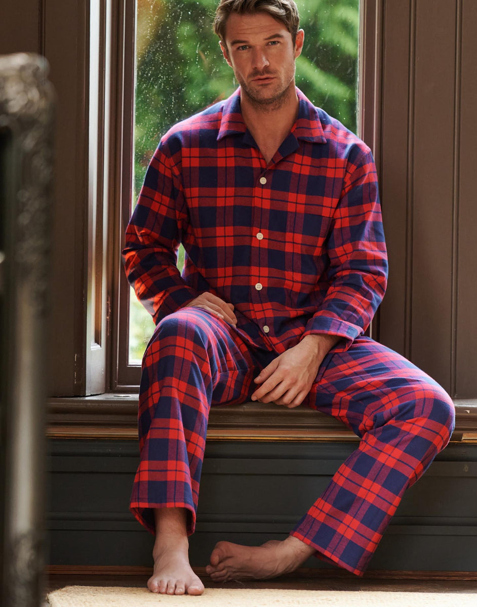 Canyon Clay - Everyday Set<br>Men's Embroidered Cotton Notch Collar Pyjama Set main image 1