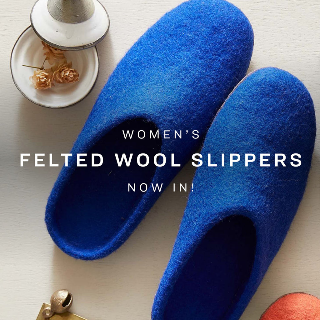 Women's Felted Wool Slippers are in!