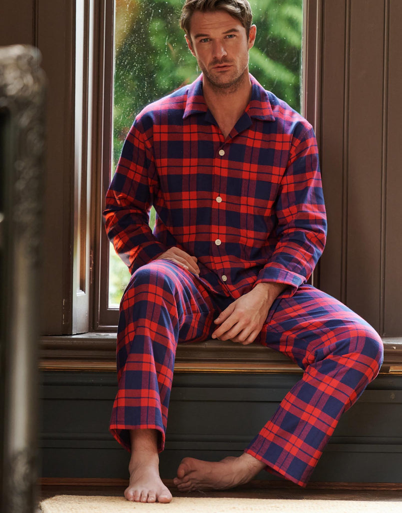 Colonial Ruff Ruffman Pajamas Tartan Pyjamas | Luxury Brushed Cotton Sleepwear by British Boxers