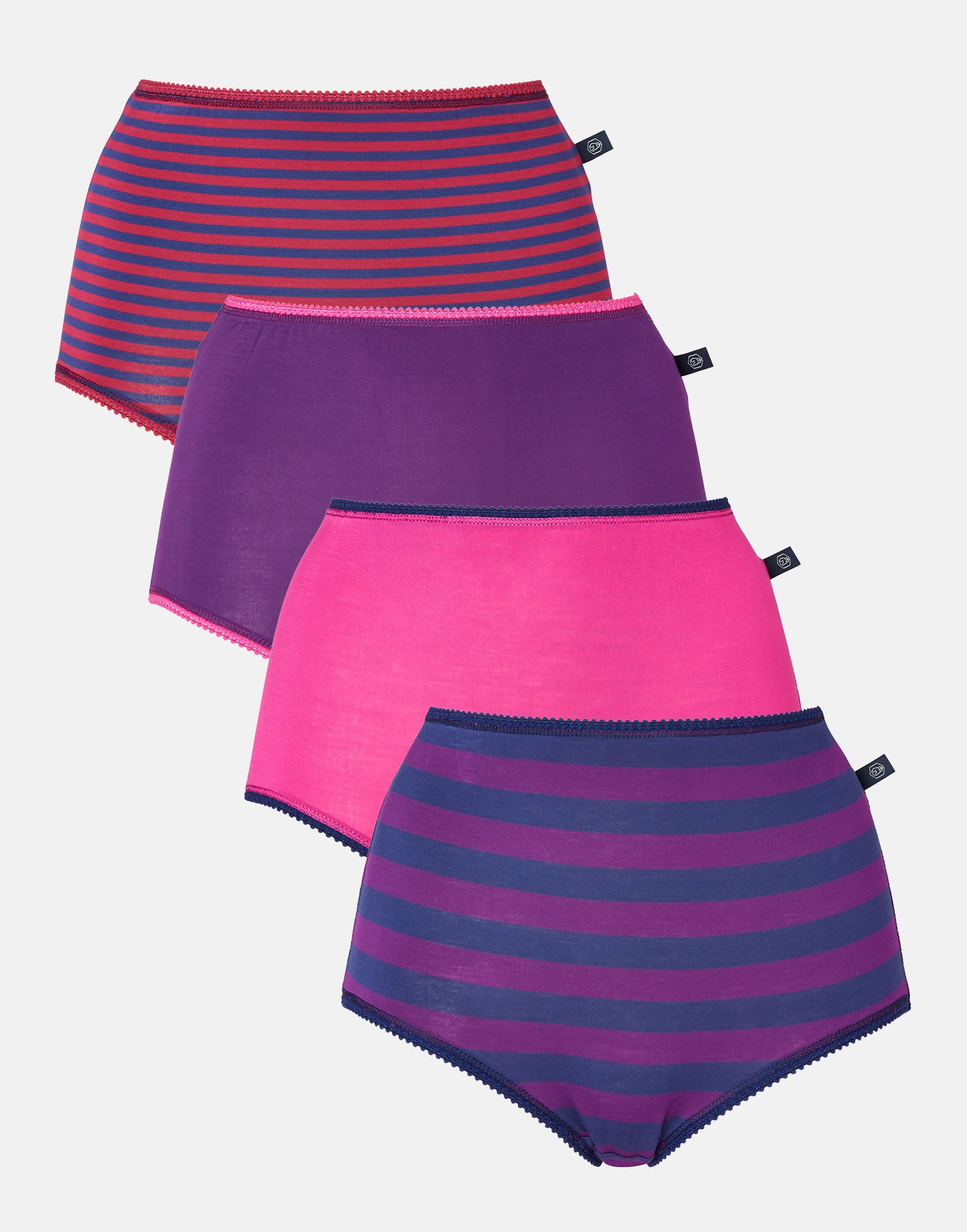 Multipack! 4 Pairs of Women's Bamboo Full Briefs – Cherry Pie