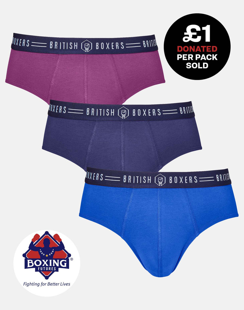 British Boxers Briefs, Pack of 4, Multi, S