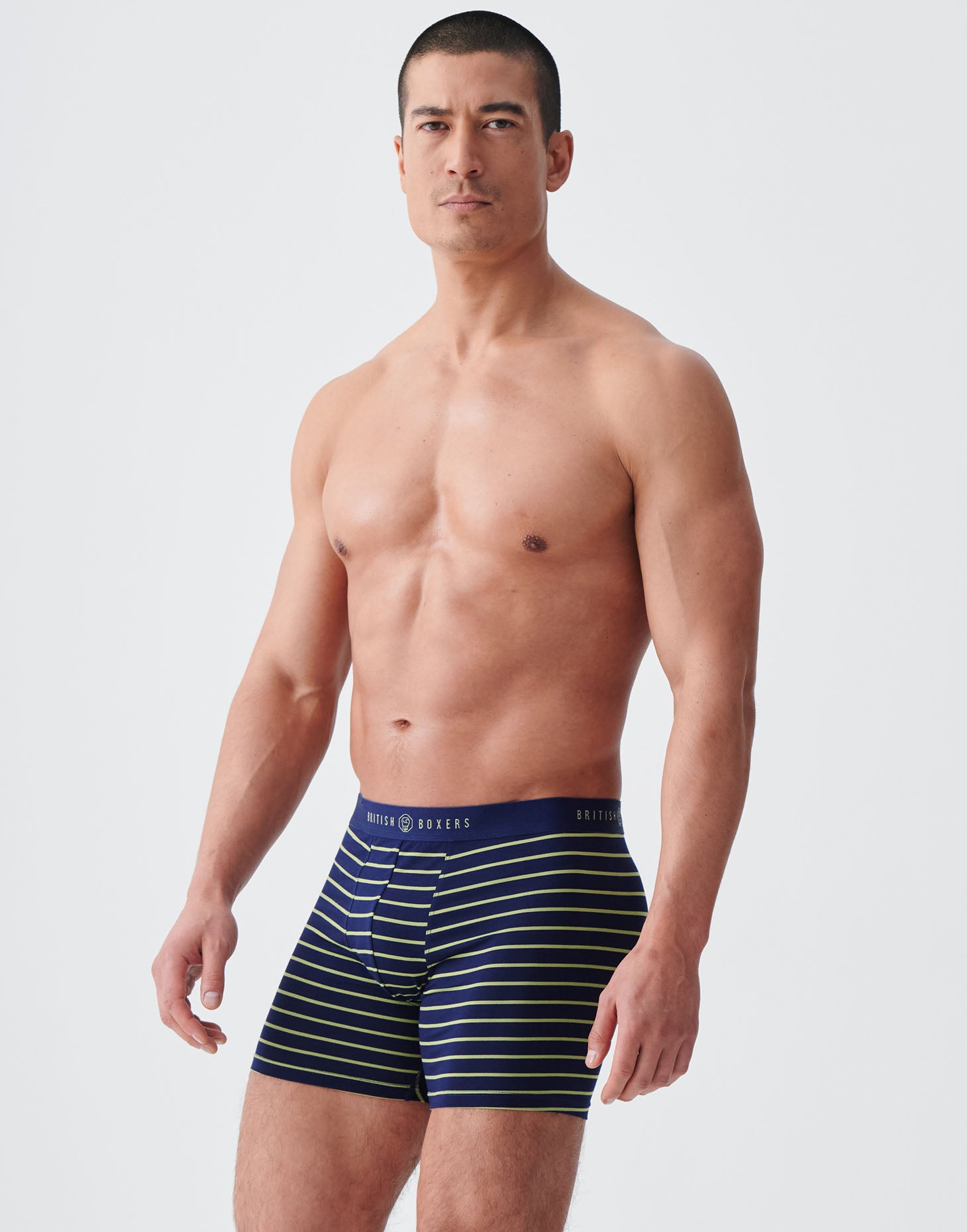 Strive Trunks Color Multipack! 4 Pairs of Men's Bamboo Stretch Trunks – Fresh Navy Stripes