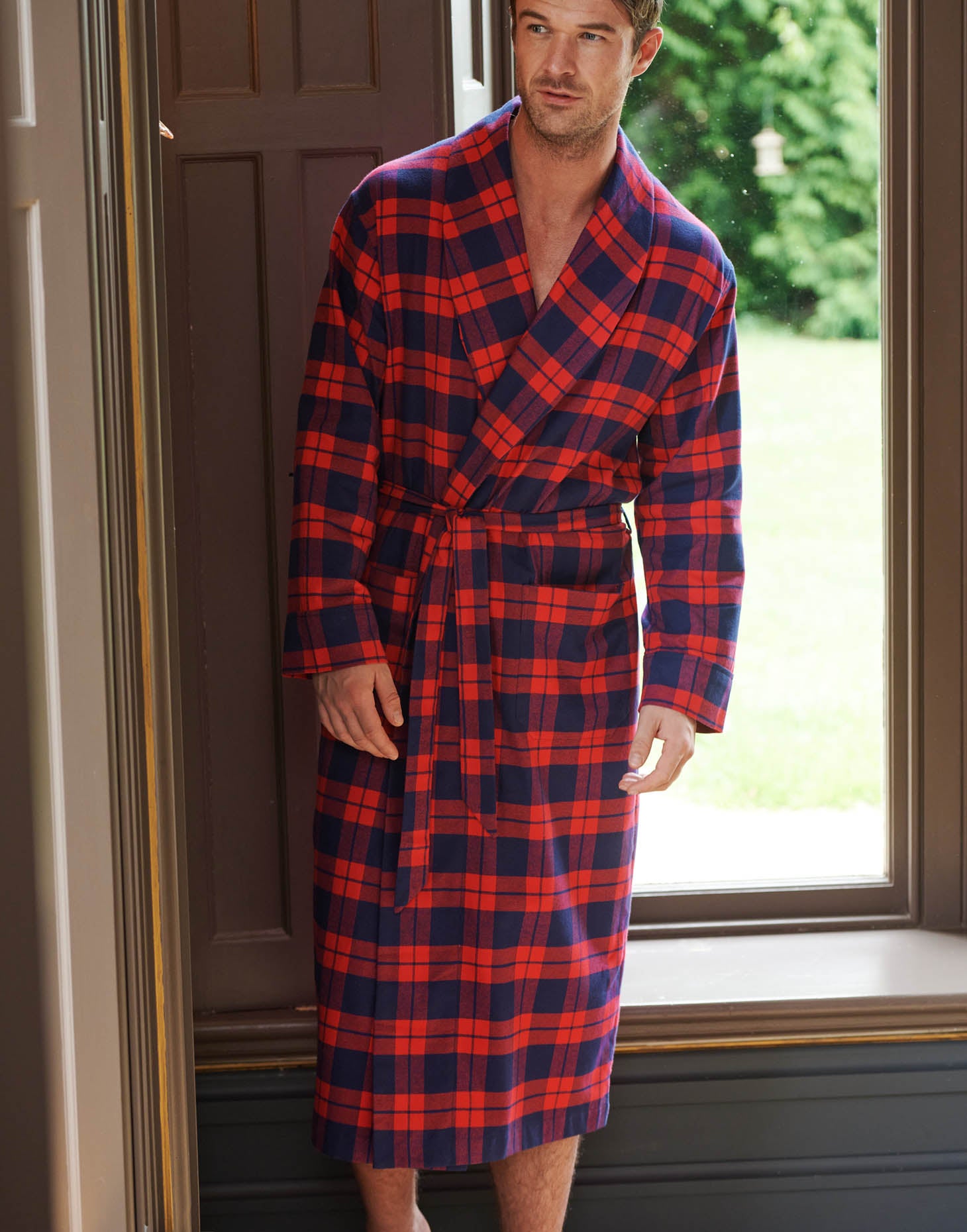 British Boxers Tartan Brushed Cotton Dressing Gown British Boxers Tartan Brushed Cotton Dressing Gown