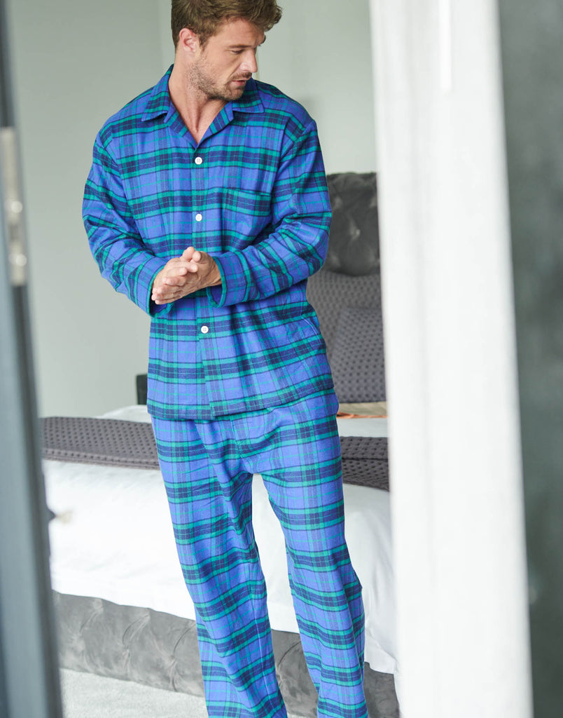 Colonial Ruff Ruffman Pajamas Tartan Pyjamas | Luxury Brushed Cotton Sleepwear by British Boxers