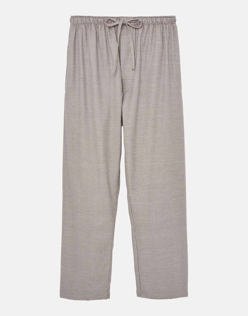 Men's Brushed Cotton Pyjama Trousers – Prince of Wales Check - British Boxers