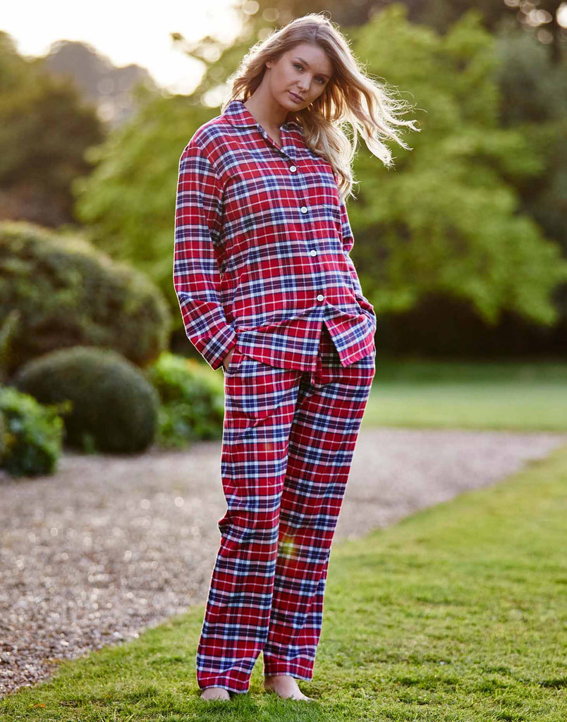 Women's Brushed Cotton Pyjama Set – Glencoe Tartan - British Boxers