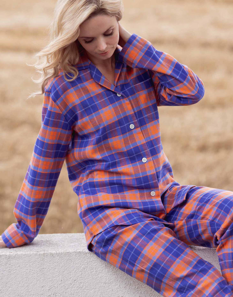 Women's Brushed Cotton Pyjama Set – Tangerine Dream