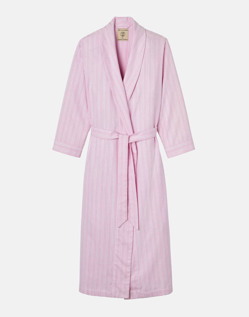 pink striped dressing gown Pink Tall Candy Stripe Fluffy Dressing Gown Robe