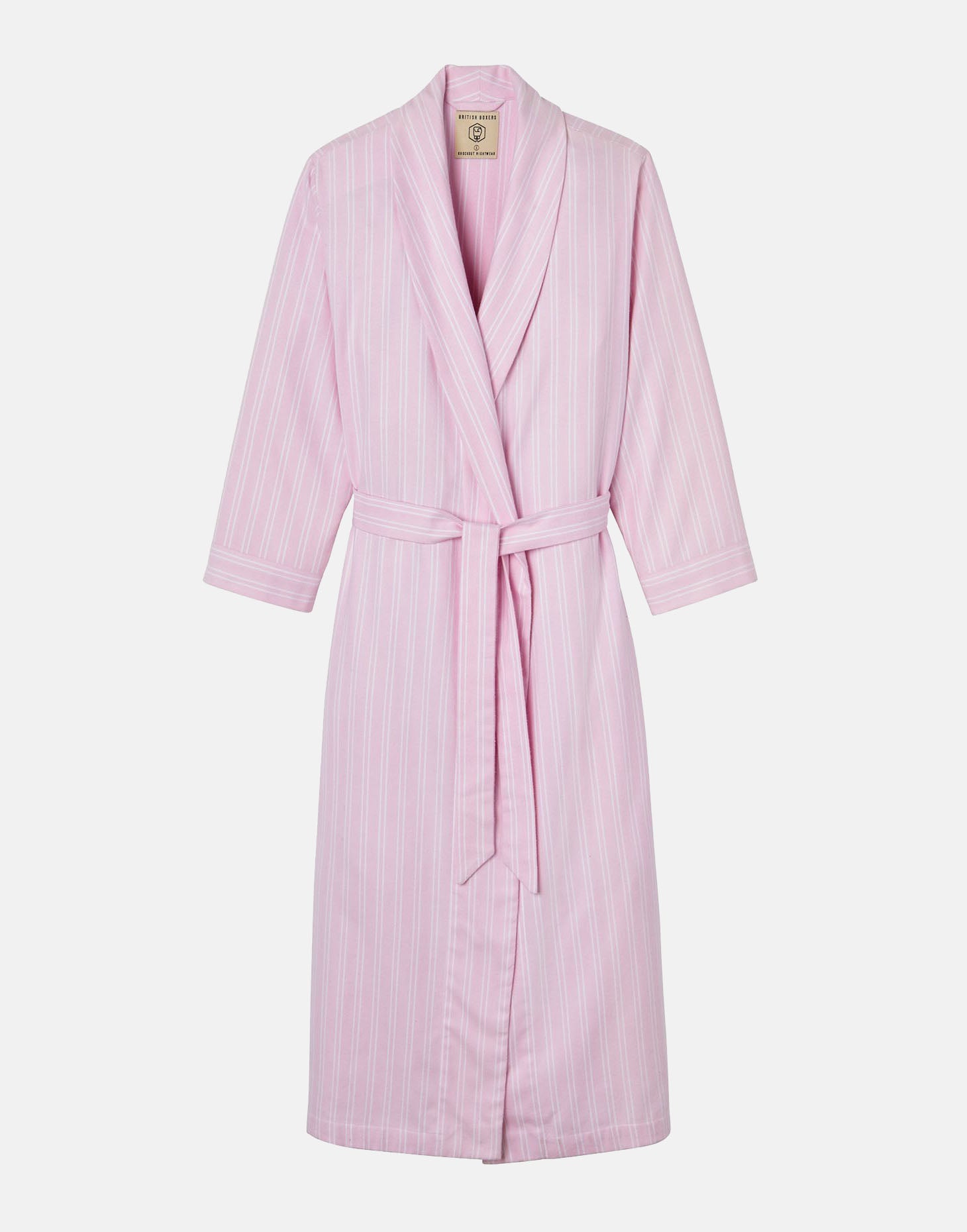 vs pink dressing gown Women's Brushed Cotton Dressing Gown – Westwood Pink Stripe XX-LARGE